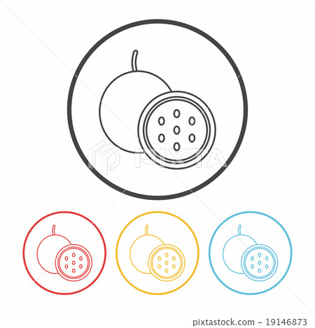 Passion fruit line icon Passion fruit line icon 19146873