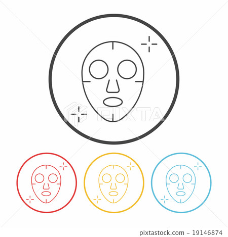 Facial mask line icon 19146874