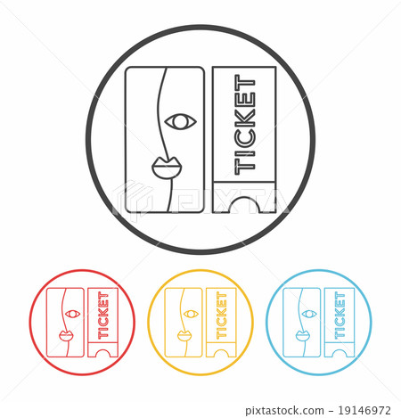 ticket line icon ticket line icon 19146972