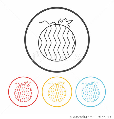 fruits watermelon line icon fruits watermelon line icon 19146973