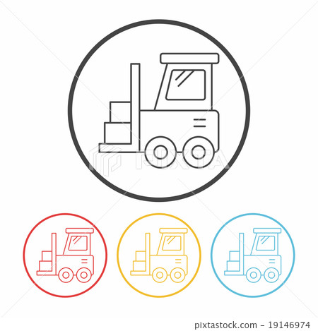 truck line icon truck line icon 19146974