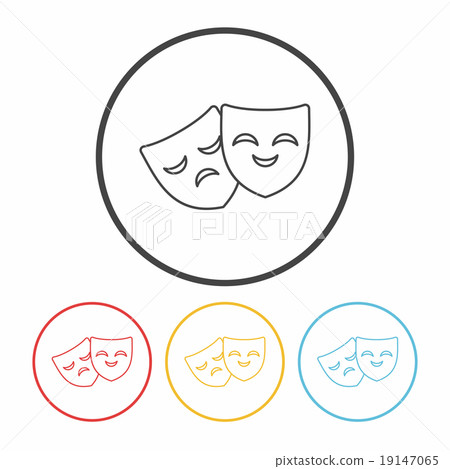 opera mask line icon - Stock Illustration [19147065] - PIXTA