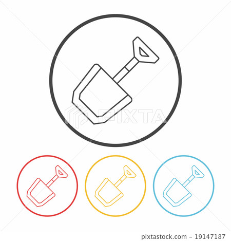 shovel line icon 19147187