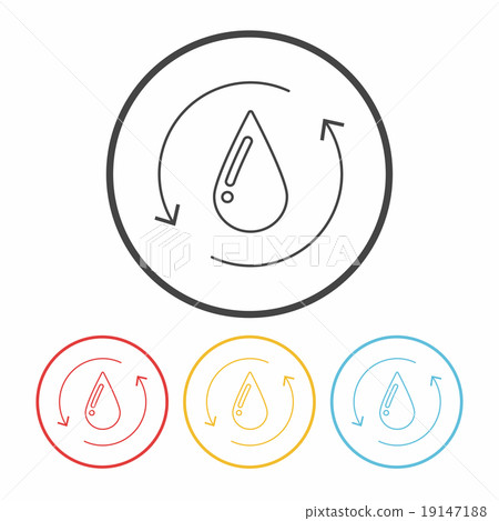 Environmental protection concept conserve water line icon 19147188