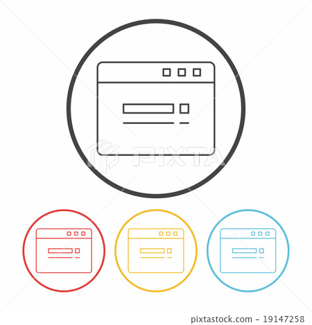 web page line icon 19147258