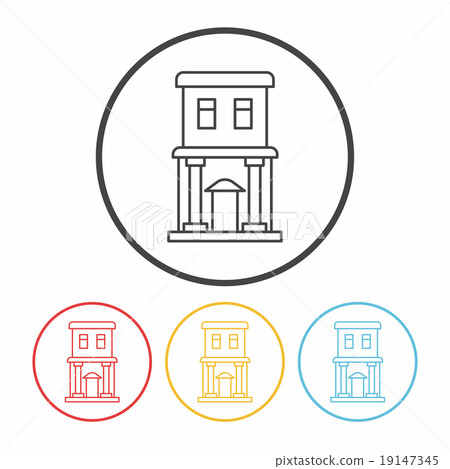 building line icon building line icon 19147345