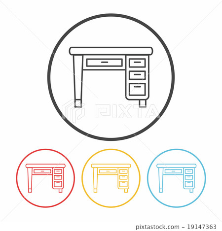 desk line icon - Stock Illustration [19147363] - PIXTA