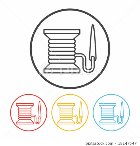 sewing line icon sewing line icon 19147547
