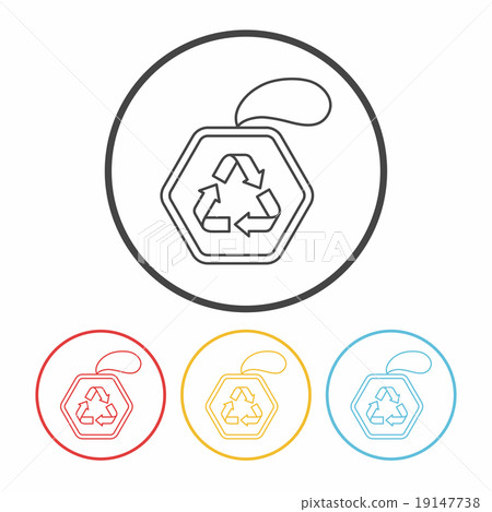recycle tag line icon 19147738