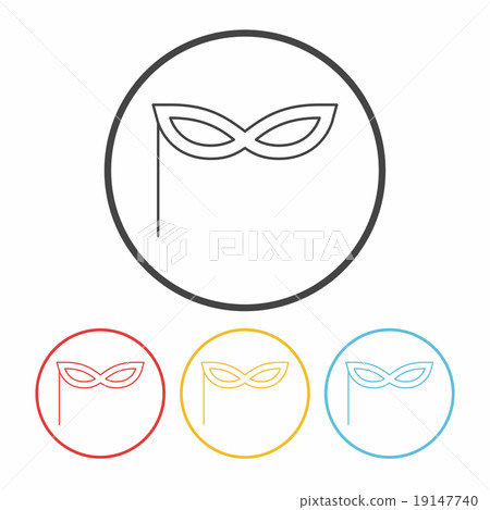 party mask line icon 19147740