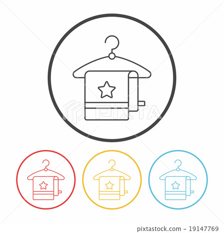 towel line icon towel line icon 19147769