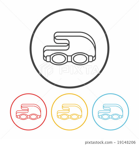 Goggles line icon Goggles line icon 19148206