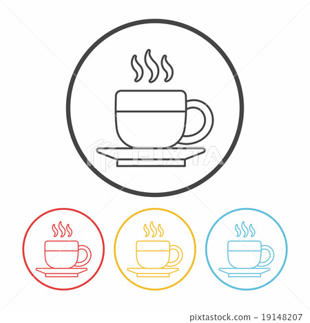 hot coffee line icon hot coffee line icon 19148207