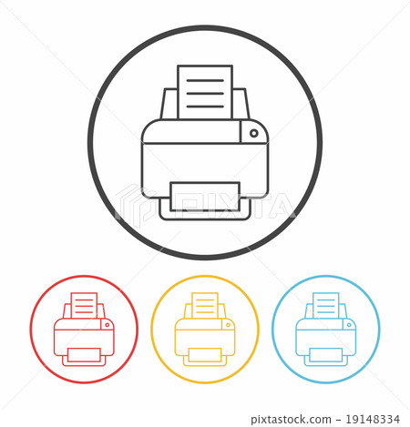 printer line icon - Stock Illustration [19148334] - PIXTA