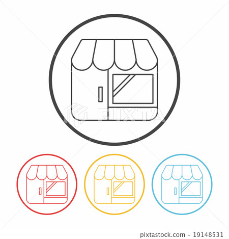 shop store line icon - Stock Illustration [19148531] - PIXTA