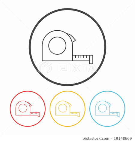 Measuring tape line icon 19148669