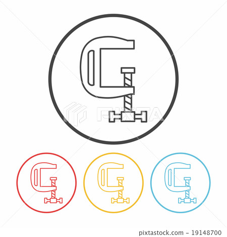 clamp line icon clamp line icon 19148700