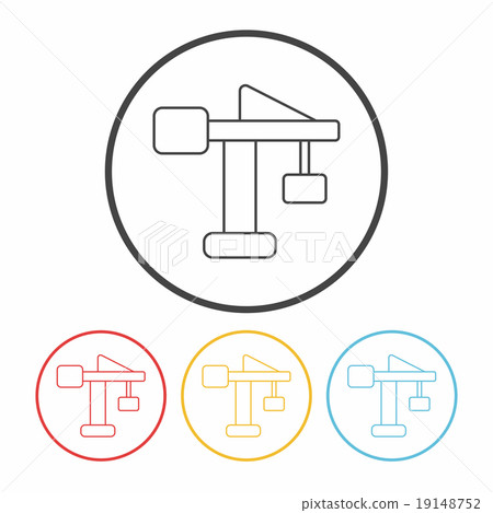 Crane line icon - Stock Illustration [19148752] - PIXTA
