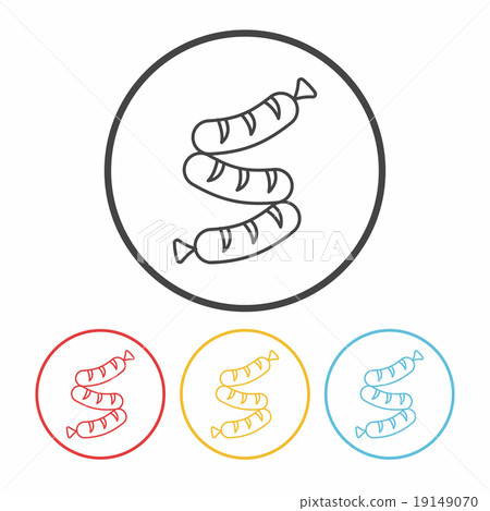 hot dog sausage line icon hot dog sausage line icon 19149070