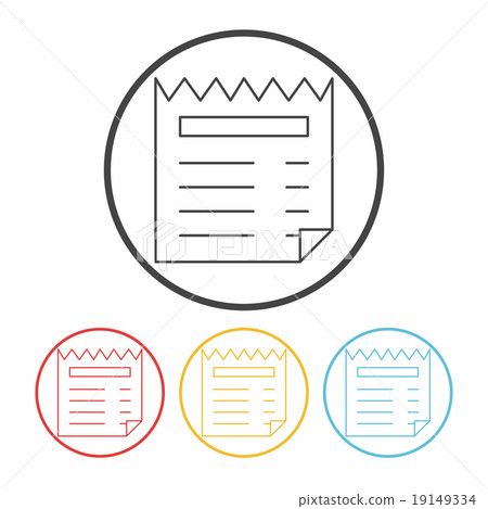 shopping list line icon shopping list line icon 19149334