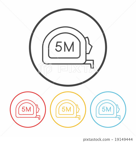 Measuring tape line icon Measuring tape line icon 19149444