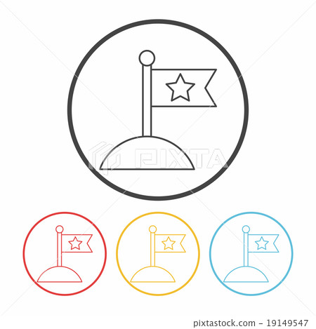 Space planet line icon 19149547