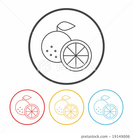 fruits orange line icon - Stock Illustration [19149806] - PIXTA