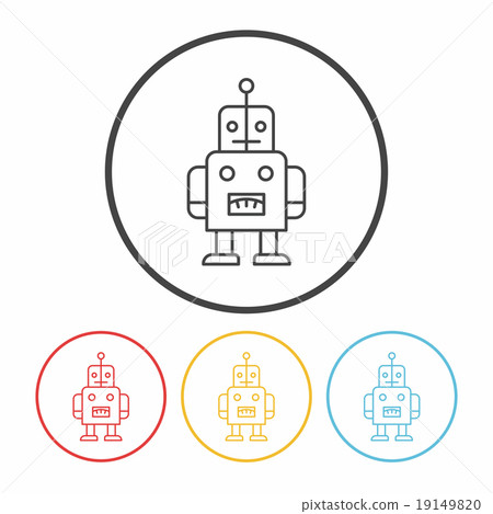 baby toy robot line icon baby toy robot line icon 19149820