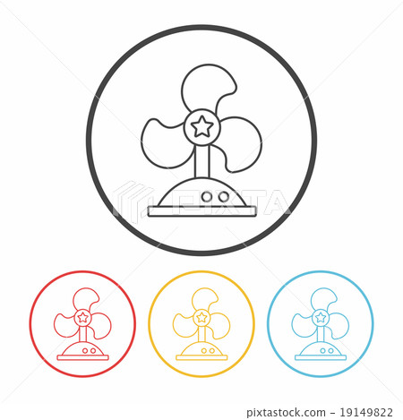 electric fan line icon electric fan line icon 19149822