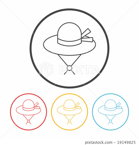 sun hat line icon 19149825
