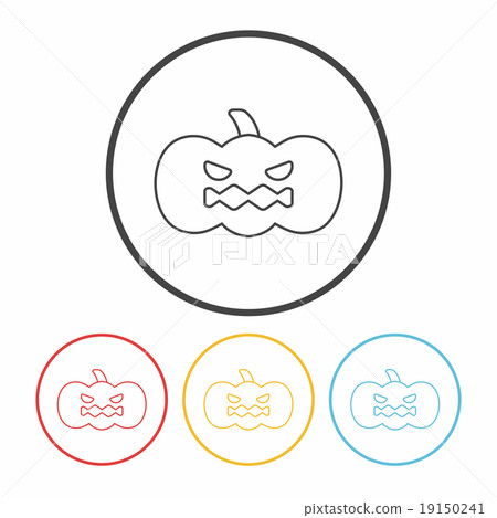 halloween pumpkin line icon - Stock Illustration [19150241] - PIXTA