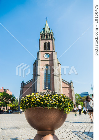 Myeong dong Cathedral church in Seoul South Korea Myeong dong Cathedral church in Seoul South Korea 19150478