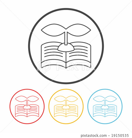Environmental protection concept recycled paper line icon Environmental protection concept recycled paper line icon 19150535