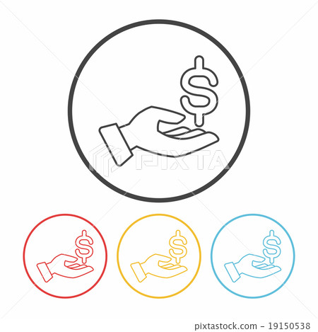 financial money symbol line icon financial money symbol line icon 19150538