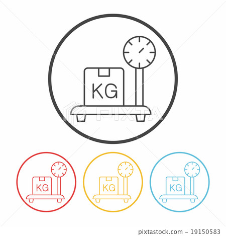 logistics freight weight line icon logistics freight weight line icon 19150583