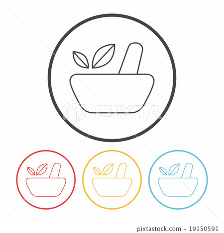 herbal bowl line icon herbal bowl line icon 19150591