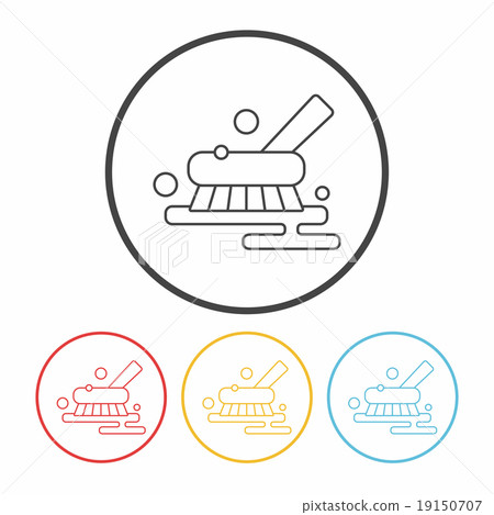 cleaning brush line icon cleaning brush line icon 19150707