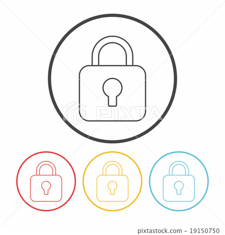 lock line icon 19150750