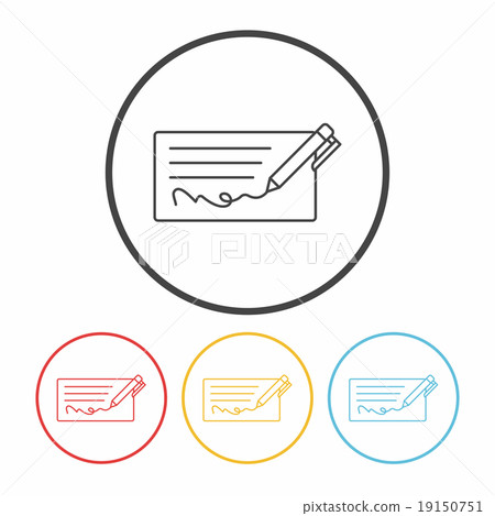 money check line icon 19150751
