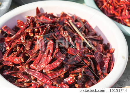 Dried red hot chillis Dried red hot chillis 19151744