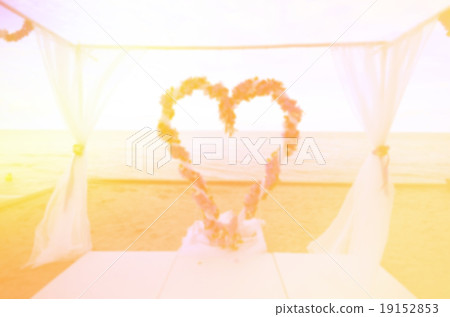 Blurry background heart shape backdrop on wedding Blurry background heart shape backdrop on wedding 19152853