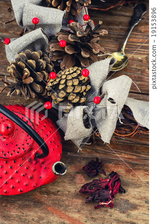 Winter still life with tea Winter still life with tea 19153896