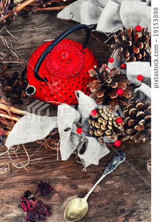 Winter still life with tea 19153898