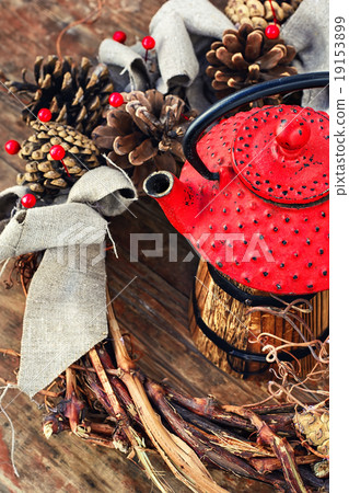Winter still life with tea Winter still life with tea 19153899