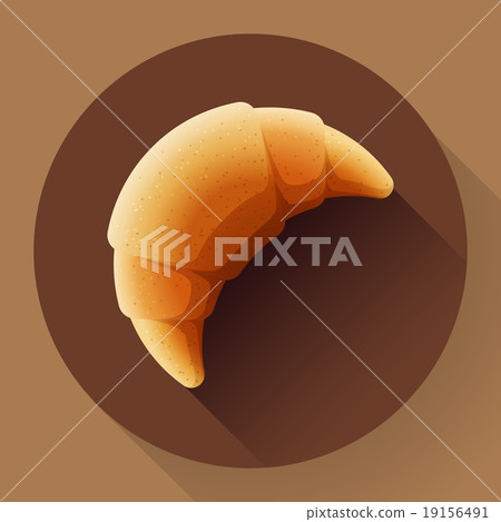 French breakfast - sweet croissant. 19156491