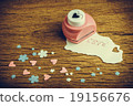 Flower and heart paper 19156676