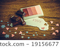 Flower and heart paper 19156677