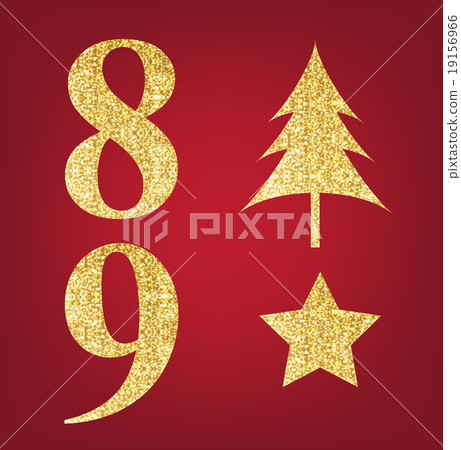number and symbol of christmas greeting card 19156966