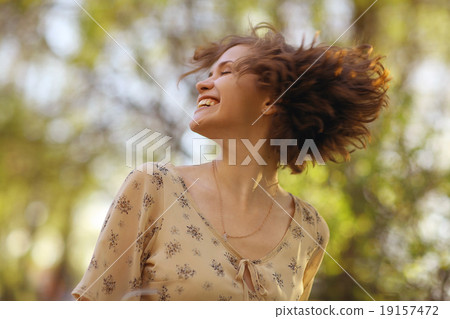 Funny portrait of a beautiful sexy girl Summer Funny portrait of a beautiful sexy girl Summer 19157472