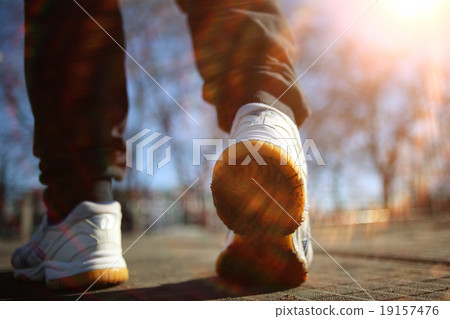 Sportin feet in shoes running sport Sportin feet in shoes running sport 19157476